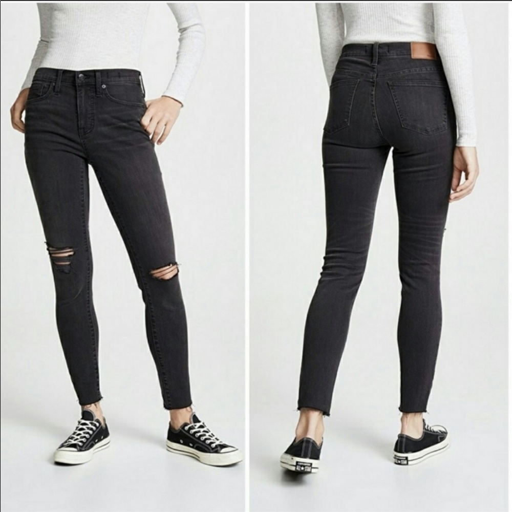 Madewell 9" High-Rise Skinny Distressed Jeans 26